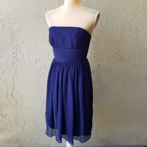 David's Bridal Short Strapless Dress - Chiffon